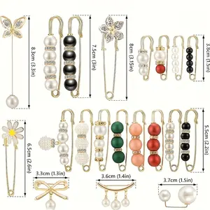 26/39/46 PCS Women's Exquisite Clips, Tightening Clothes, Pants, Clothing Accessories, Various Colors, Various Styles, Perfect for Giving Gifts Beaded Beads