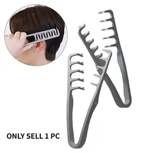 1 Pc Fluffy Texture Volumizing Wide-Tooth Styling Comb, Heatless Curling Tool for Fluffy Roots, Hair Seam Cover and Bangs Hairdressing