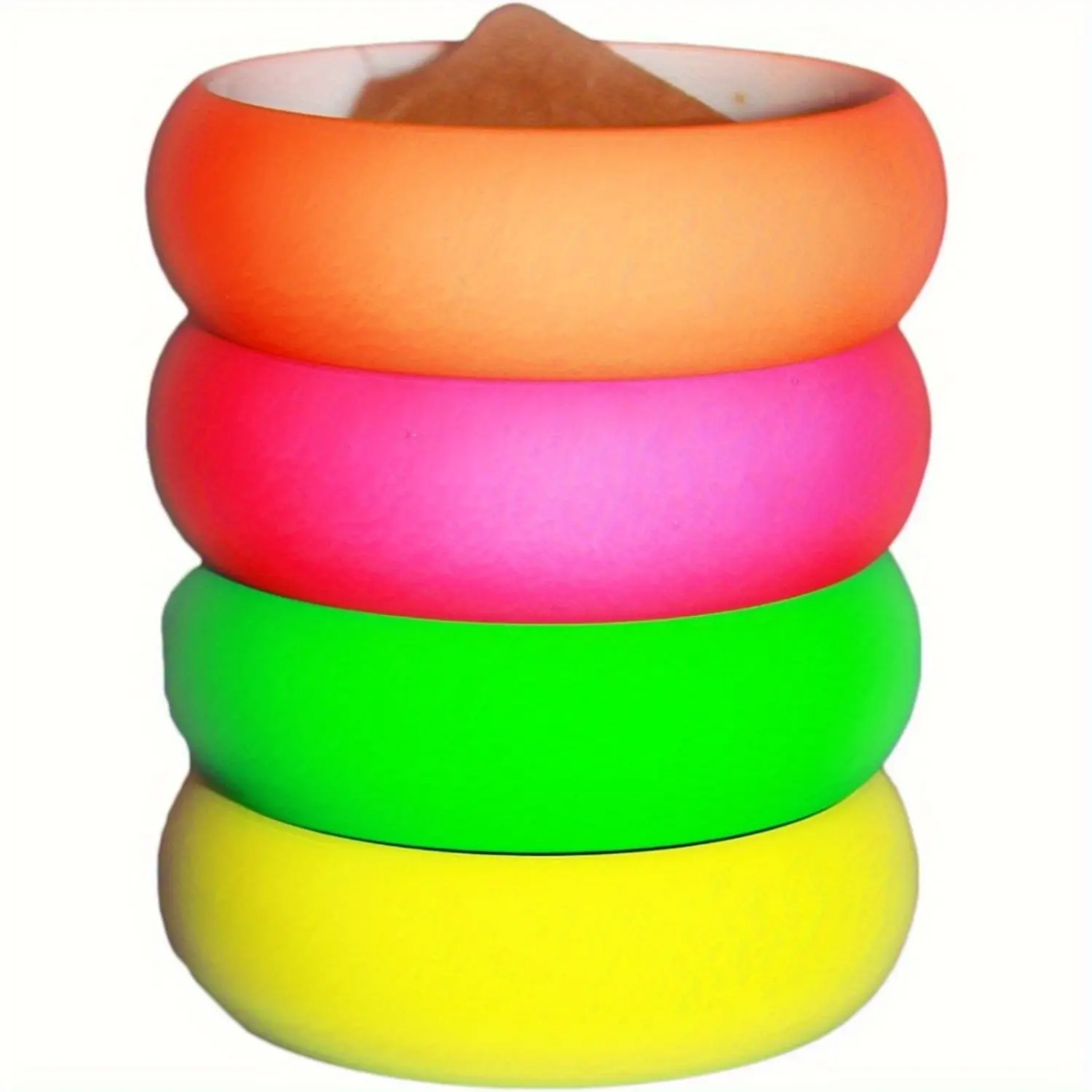 4 Pack Centimeter Soft Bracelet Plastic, 80S Style Clothing Bracelet, Bracelets For Women and Men, 1" Soft Bangles, 1980s Style Costume Bracelets, Wedding Gifts, Christmas Halloween Thanksgiving Valentine's Day Gifts