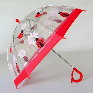 212 MAIN Foxfire FOX-622-44 Light, Easy Open, Rainproof Children's Ladybug Print Umbrella - Size 1, 1 Size