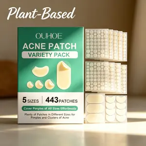 Tea Tree Acne Concealer Patch Set (443 Patches), Gentle Cleansing Non-Irritating, Facial Pore Care, Acne Covering Patches for Skin Health