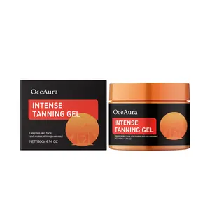 OceAura Intense Tanning Cream, Natural Self Tanner Streak-Free with Coconut Oil & Carrot Seed Oil for Hydrating, Vegan Sunless Tanner No Sticky Feel, Long-Lasting Natural Glow (Bronze, 140G / 4.94 OZ)