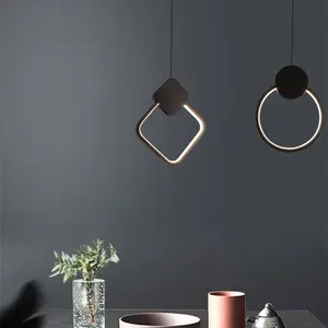 Nordic Bedside LED Pendant Light, Home Bedroom Creative Hanging Line Lamp, Modern Simple Bar Counter Restaurant Ceiling Light