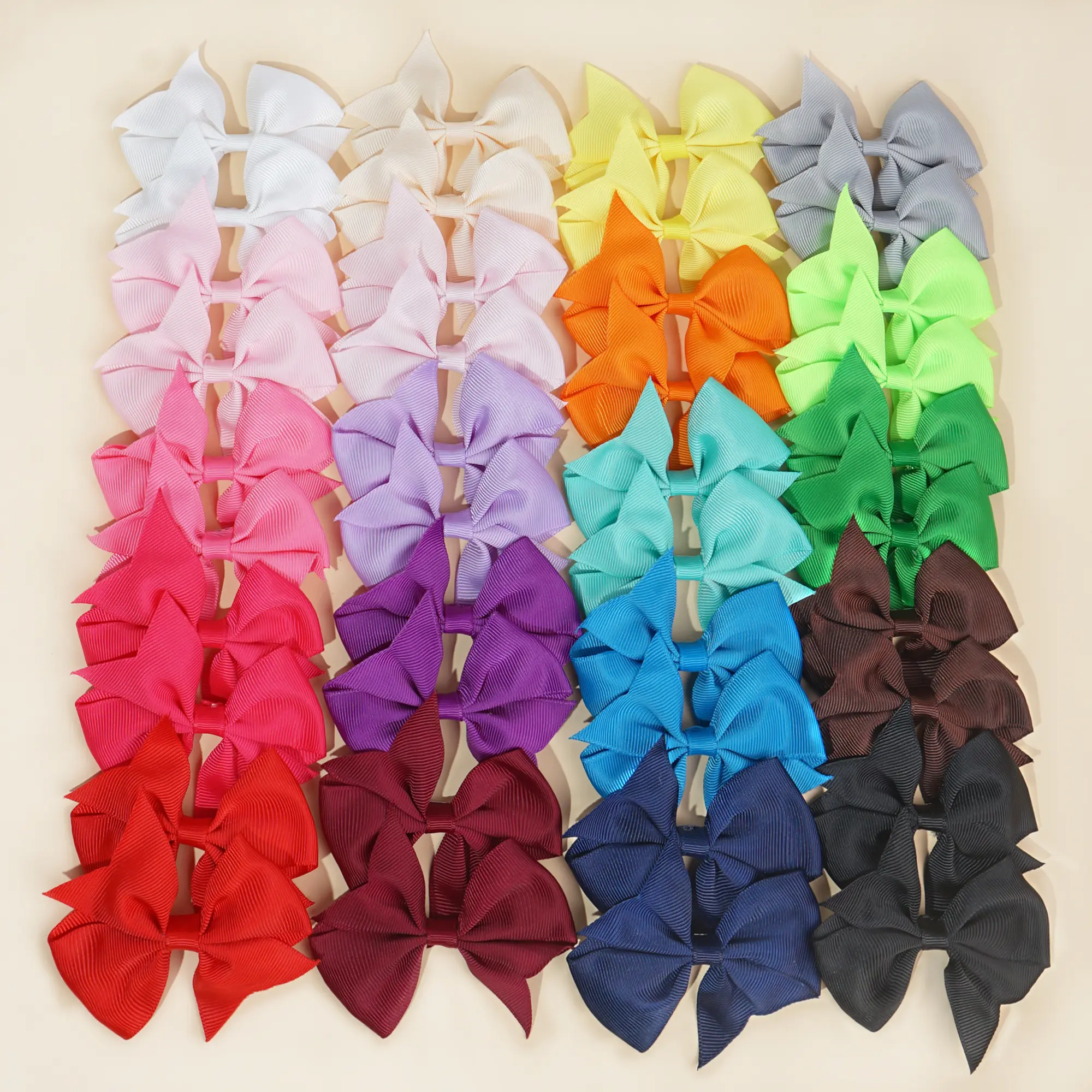 40pcs 3.5 inch Hair Bows for Everyday Grosgrain Ribbon Hair Bows Alligator Clips for Back to School,Party,Daily Life and Family Photography Hair Accessories