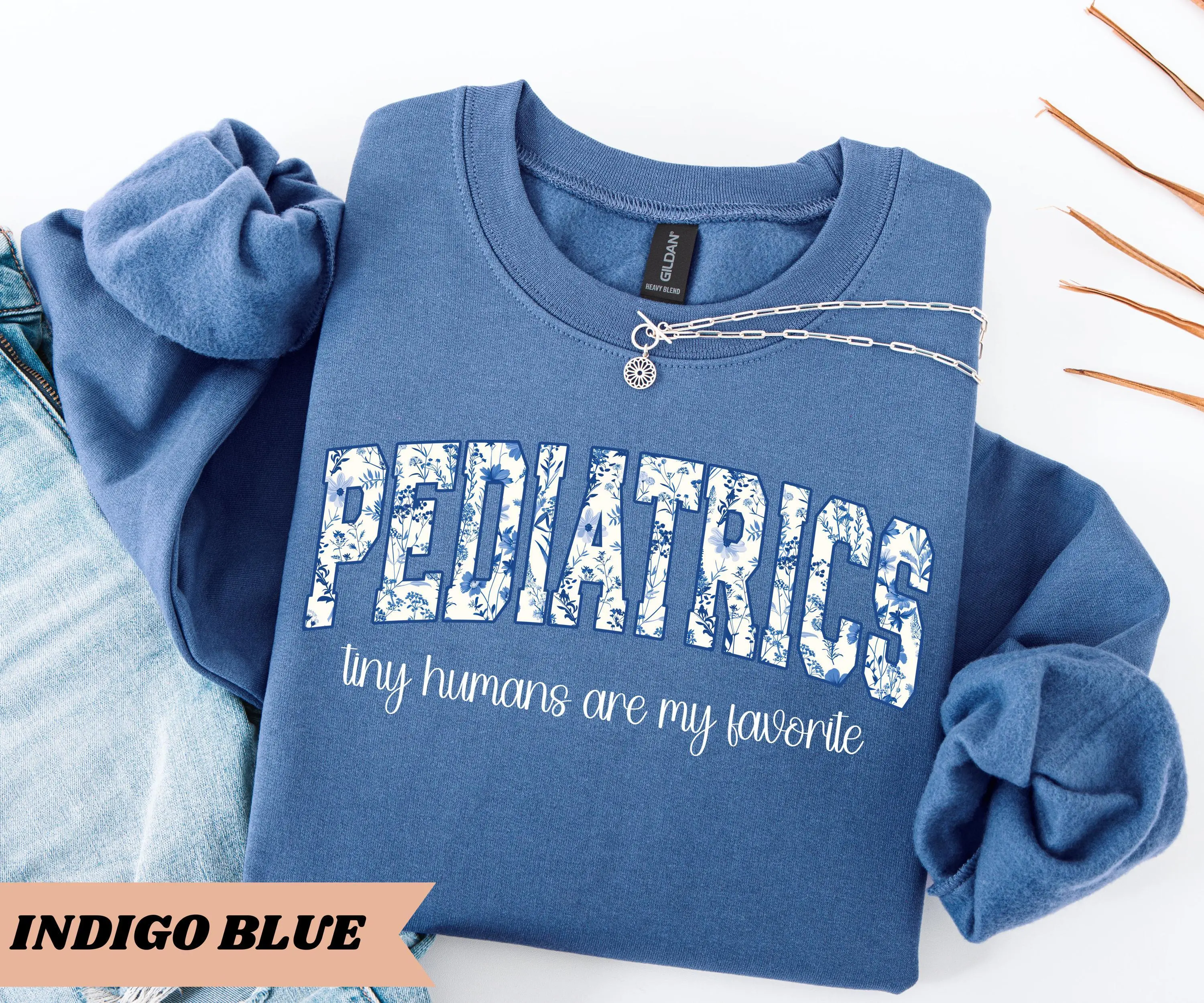 Pediatrics  T-Shirt / Sweatshirt & Hoodie Peds Shirt Peds Nurse Tshirt PICU Nurse Floral Pediatrics Nurse Gift  Shirt Clothes Womenswear