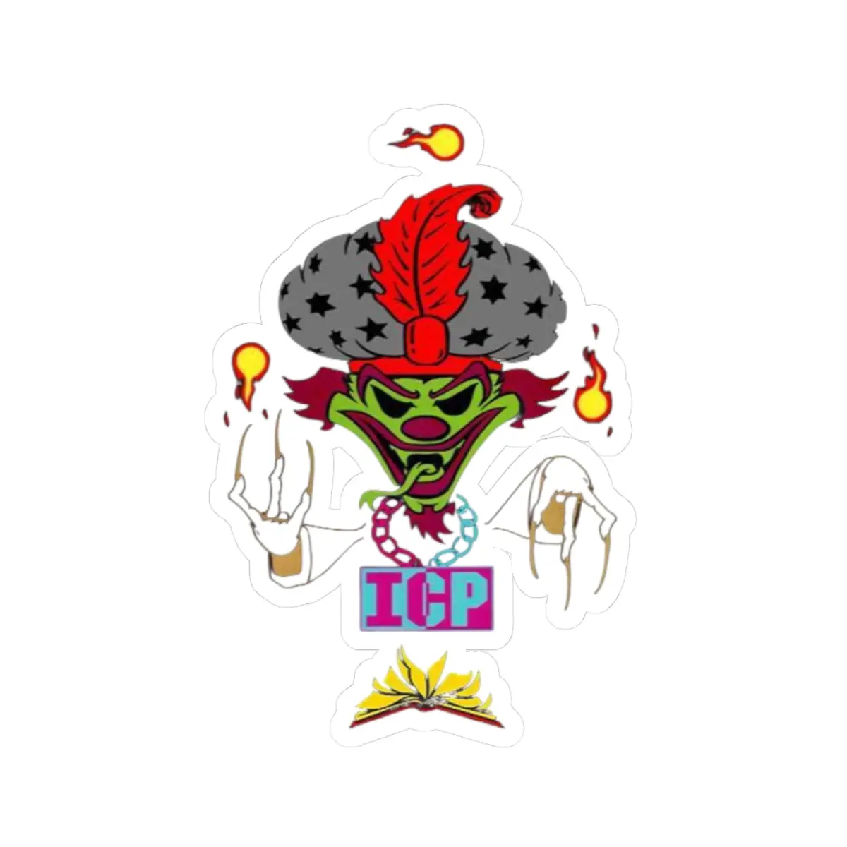 OG 6 Joker Card Merge ICP Kiss-Cut Sticker Set - Permanent Adhesive Stickers for DIY Scrapbooking & Stamping, Sticker Set Stickers, Permanent Sticker Stickers