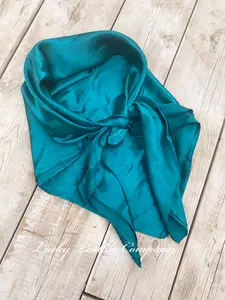 Teal Wild Rag, 35"x 35", Western Wild Rag, Boho, Cowboy Scarf