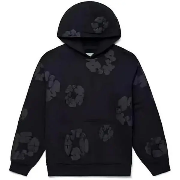 (New) Unisex 2-Piece Sports Hooded Tracksuit - Long-Sleeve Pullover, Casual Streetwear Oversized Graphic Hoodie Tops, 5888 Black Hoodie [Black Wreath] for Running