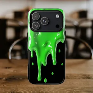 Green Slime 3D Effect Tough Phone Case, Funny Phone Cover, For Iphone 17 16 15 14 13 12 11