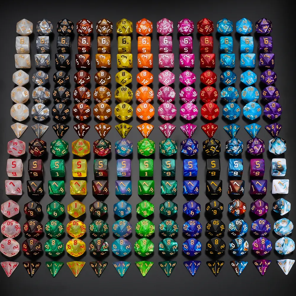 DND Dice Set - Polyhedral Dice, D&D Dice Sets with Dice Bag / Dice Tray, Dice sets of D4 D6 D8 D10 D12 D20 compatible with  Dungeons and Dragons Role Playing Game RPG  Table Games, Game gift for DM gamer