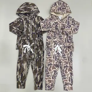 Kids clothing toddler boy outfit  camo boy winter pants set camouflage clothes toddler hoodies set