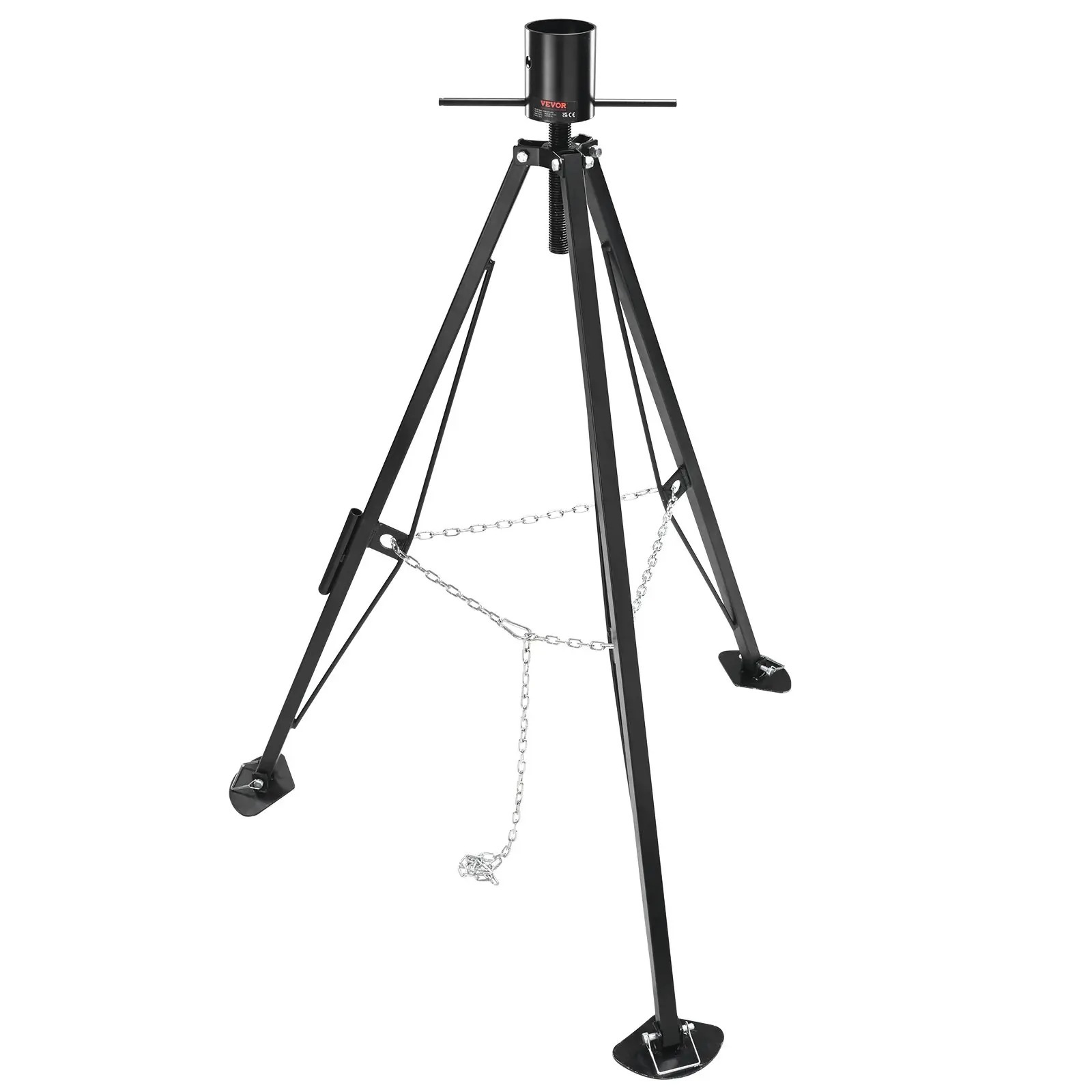 【Summerfinds】VEVOR Heavy Duty Steel 5th Wheel Tripod Stabilizer, 5000lb Load Capacity, 35"-57" Adjustable Leg RV Gooseneck Jack, Camper RV Accessories for Fifth-Wheel Trailers