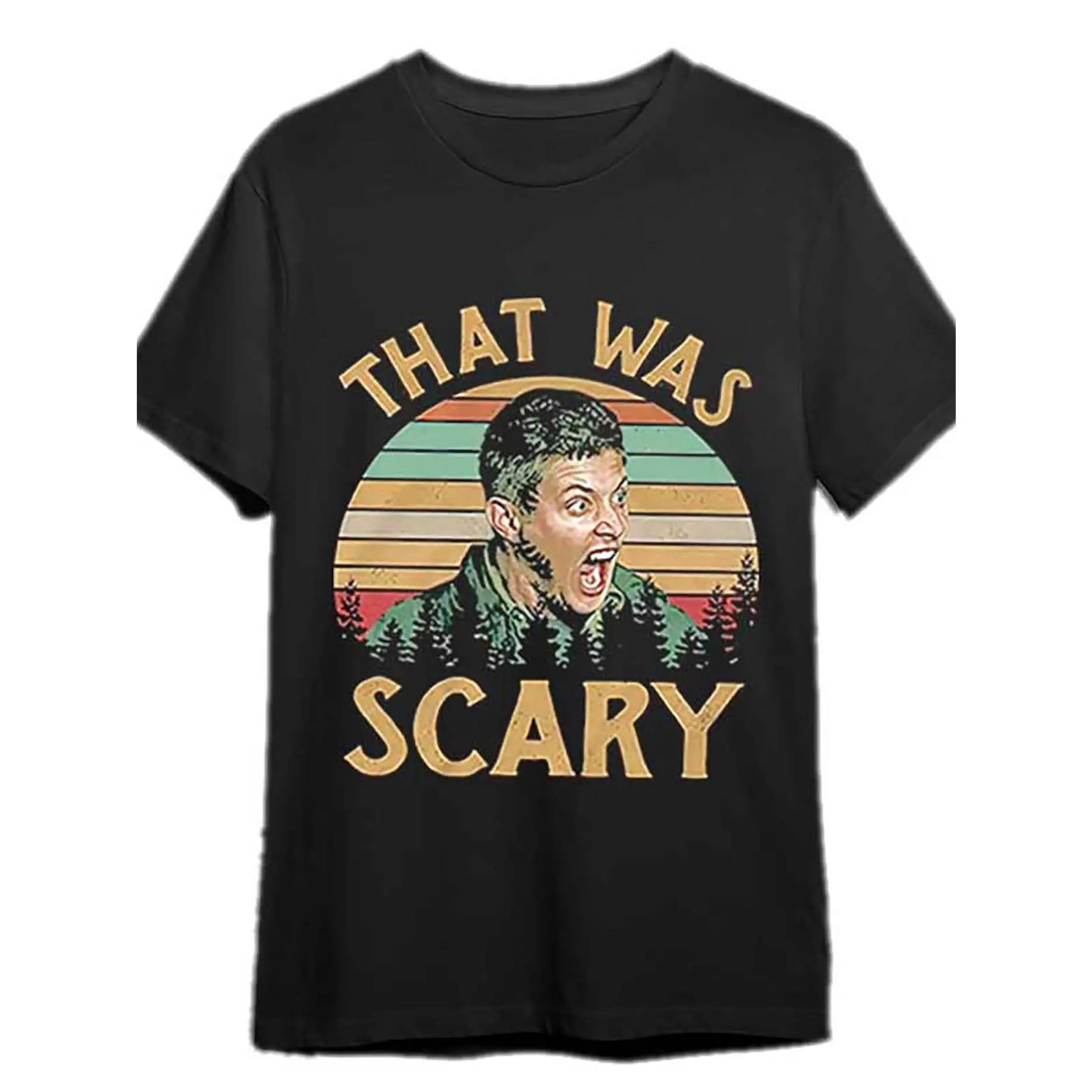 Vintage Supernatural T-shirt for Men | Dean Winchester 'That's Scary' Graphic Print Short Sleeve 100% Cotton Basic Top, Tshirt, Shortsleeve, Round Neck, Tv, Unique Art, Vintage T-Shirts, Casual Fit, Clothes