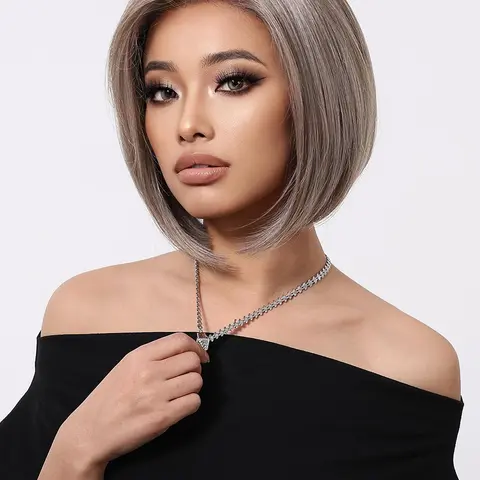 10 Inch Short Straight Bob Wig, Fashion Wig, Gorgeous Fluffy Wigs for Women, Synthetic Lace Front Wigs, Lace Frontal Wigs for Party, Daily Use, Synthetic Hair Wig