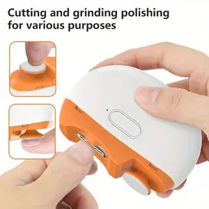 USB Rechargeable Electric Nail Clipper and Polisher with LED Light, Perfect for Home Use, Salon-Grade Manicure at Home, Valentine's Day Gift
