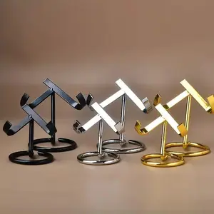 Crystal Mineral Specimen Display Stand, Metal Base, Simple Style Crystal Ball Holder, Desktop Decoration, Home Decor Accessory, Adjustable Shelf Rack