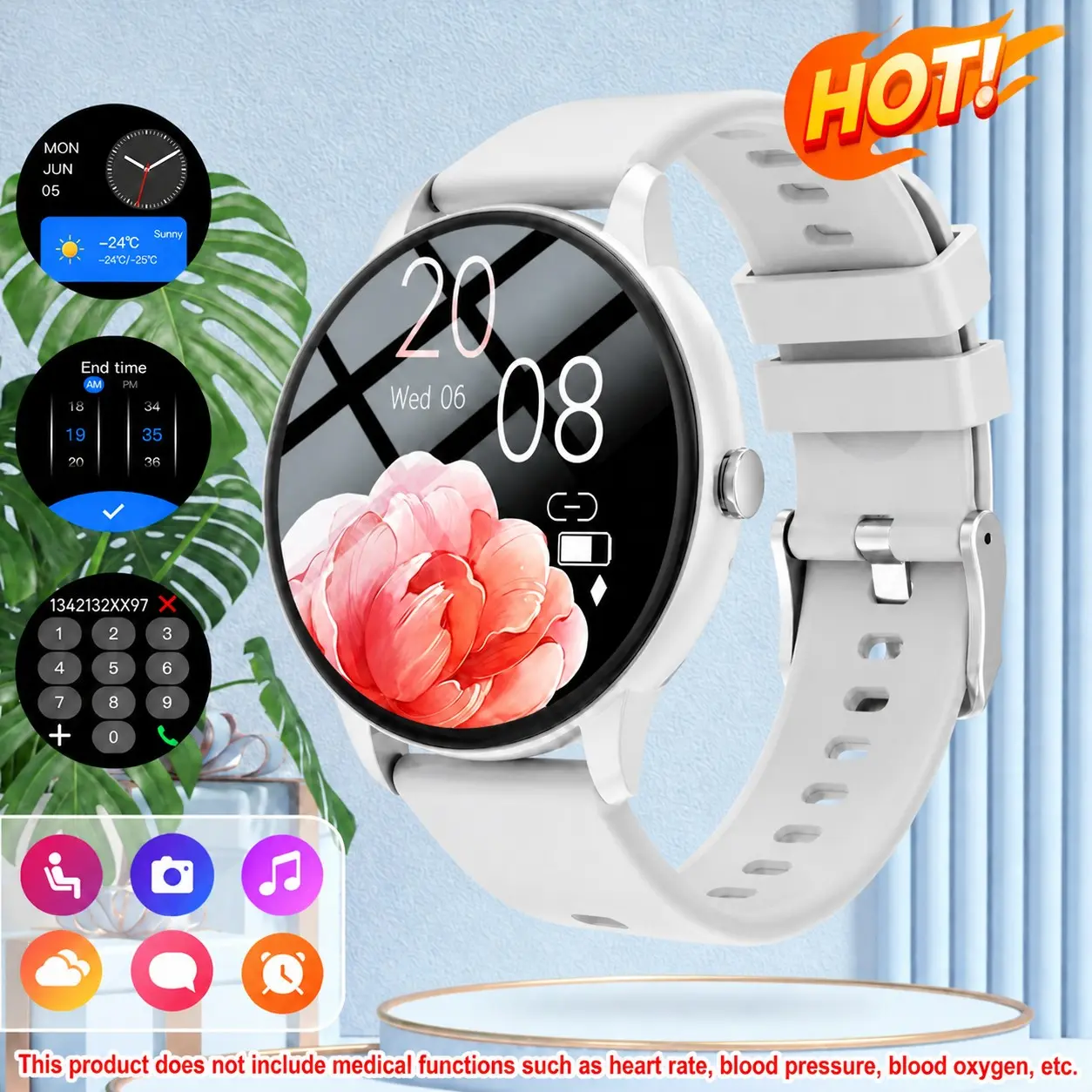 Multifunctional Smart Watch, Fashion Digital Watch with Weather Forecast, Music Control, Bluetooth-compatible Support, Unisex Sports Watch, Trendy Multifunctional Watch, Multifunctional Smartwatch