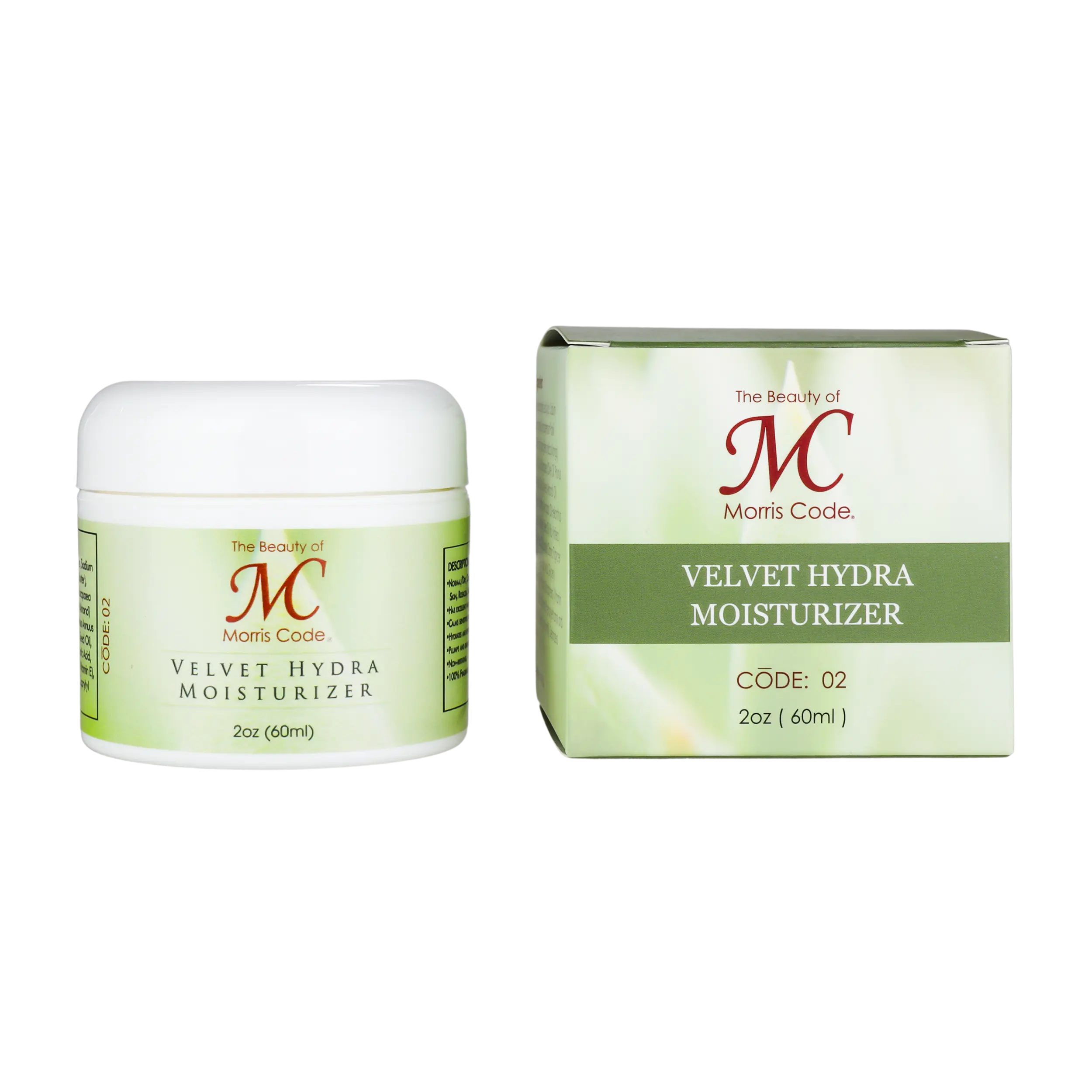 Morris Code Beauty Velvet Hydra Moisturizer 2oz