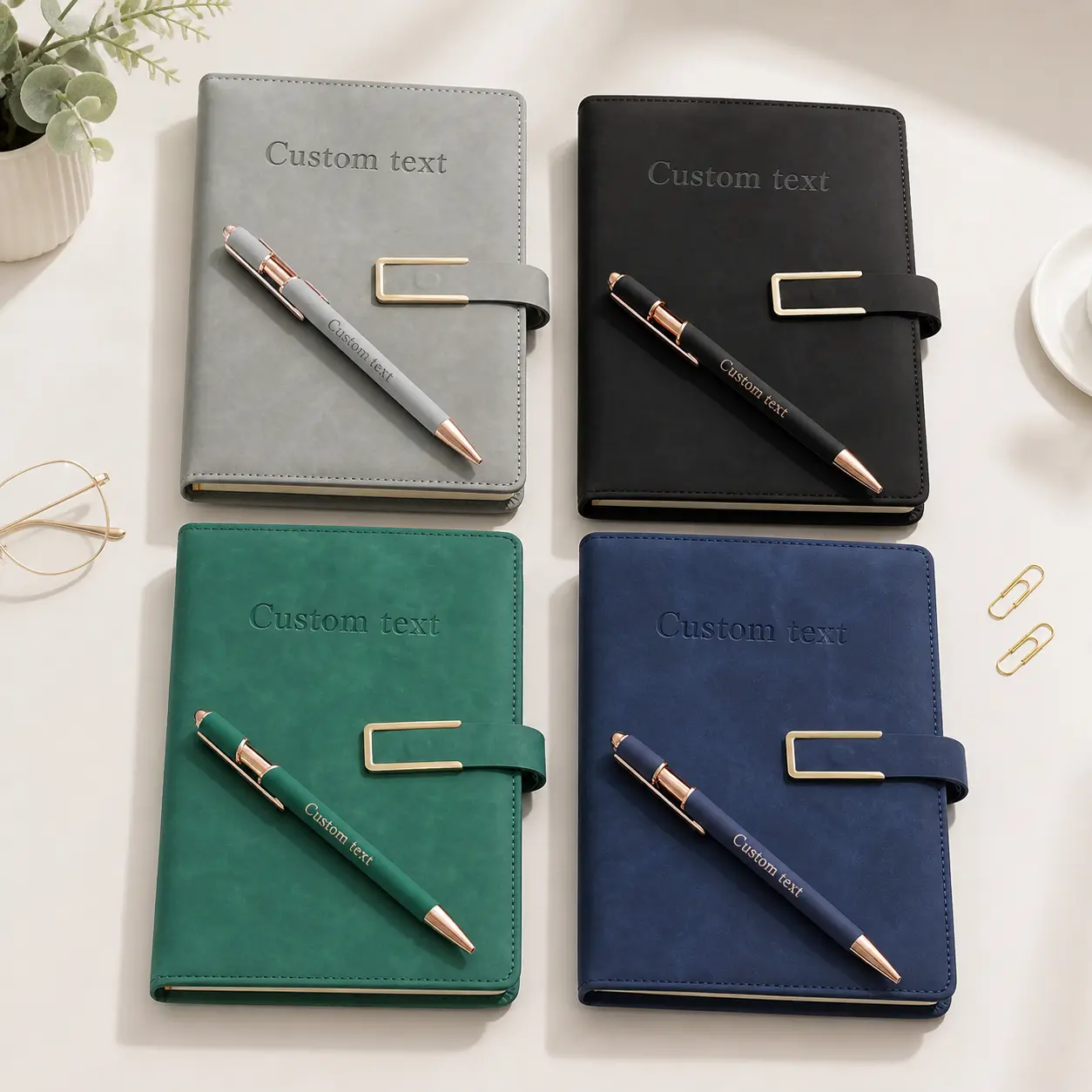 Customized 2-Piece A5 Office Stationery Set - Compact and Practical Notebook Journal, Matching Pen, Thoughtful Gifting Option for Students, Ideal for Academic Use, Includes Study Notebook