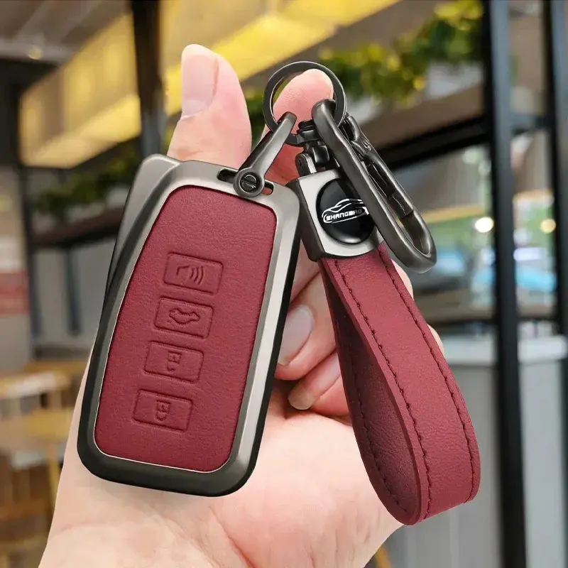 Lexus Leather Car Key Protector Cover Case For NX GS RX IS ES GX LX RC 200 250 350 LS 450H 300H Key Fob Shell Auto Case keychain keyring Accessories, Car Key Accessory