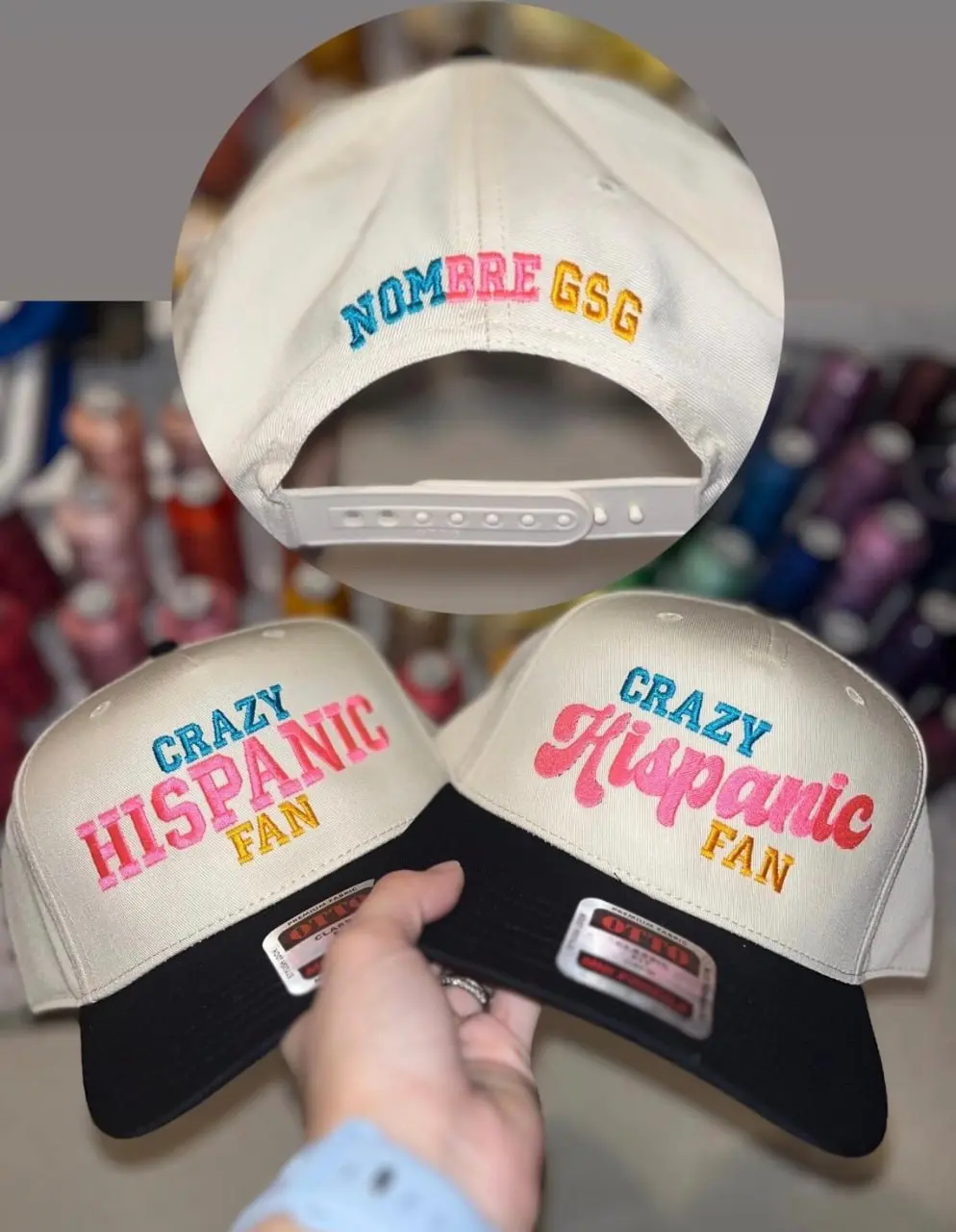 Crazy Hispanic Fan Embroidered front and back design Snapback Hat