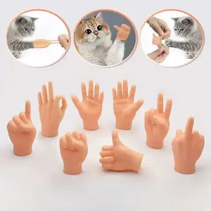 Interactive Cat Gloves & Mini Finger Puppets, Creative Prank Toy for Pets, Tiktok Style Fun Hand Props, Perfect Gift Idea, Lightweight