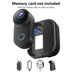 NUISK Adventure Thumb Camera, 4K Ultra HD, 6-Axis Anti-Shake, Full Body Waterproof, 5 Hours Battery Life, with Helmet & Bicycle Mounts, Suitable for Cycling, Vlog and TikTok Shooting
