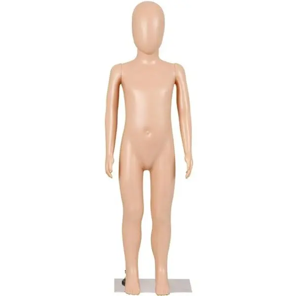 Segawe Kids Full-Body Dress Form Mannequin, 43" Nude Adjustable Model with Assemble Feature, Adjustable Parts, Detachable Arms, Faceless Look, Head Rotation (For Office/School Stationery Display)