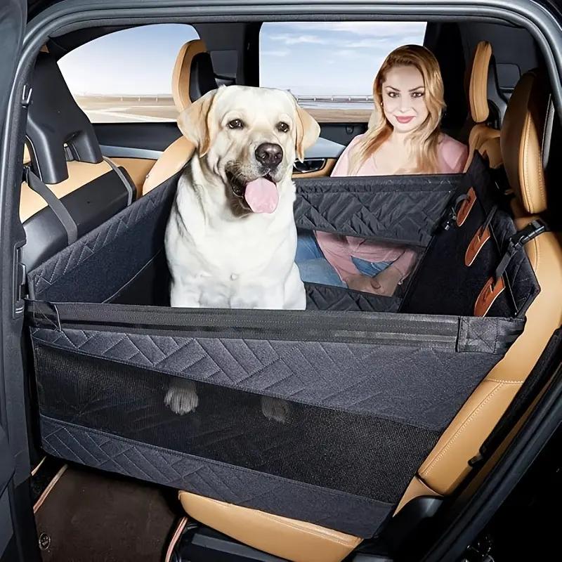 Waterproof & Non-Slip Large Dog Car Seat, Available in 29-Inch & 22-Inch Variations, Rear Seat Extender, Pet Car Seat Cover, Dog Hammock & Travel Bed for Medium & Small Dogs
