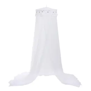 Bed Canopy for Girls, Princess Canopy Bed Curtains for Twin to King Size Bed, Canopy for Bed Baby Kids Adult, Bed Netting Canopy for Bedroom Decor Reading Nook, Summer for Outdoor Camping, White