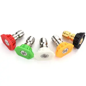 【fathersdaygift】Tool Daily Stainless Steel Power Washer Spray Nozzle Tips - 1/4 in 5-Pack with Multiple Degrees for Pumps, Plumbing Parts & Accessories, Power Washer Nozzle