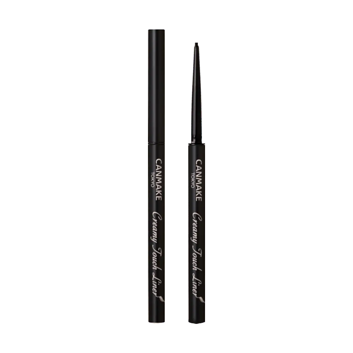 CANMAKE Creamy Touch Liner 1.5mm Waterproof Eyeliner Pencil - Smooth, Smudge-Proof, Natural Black for Beginners