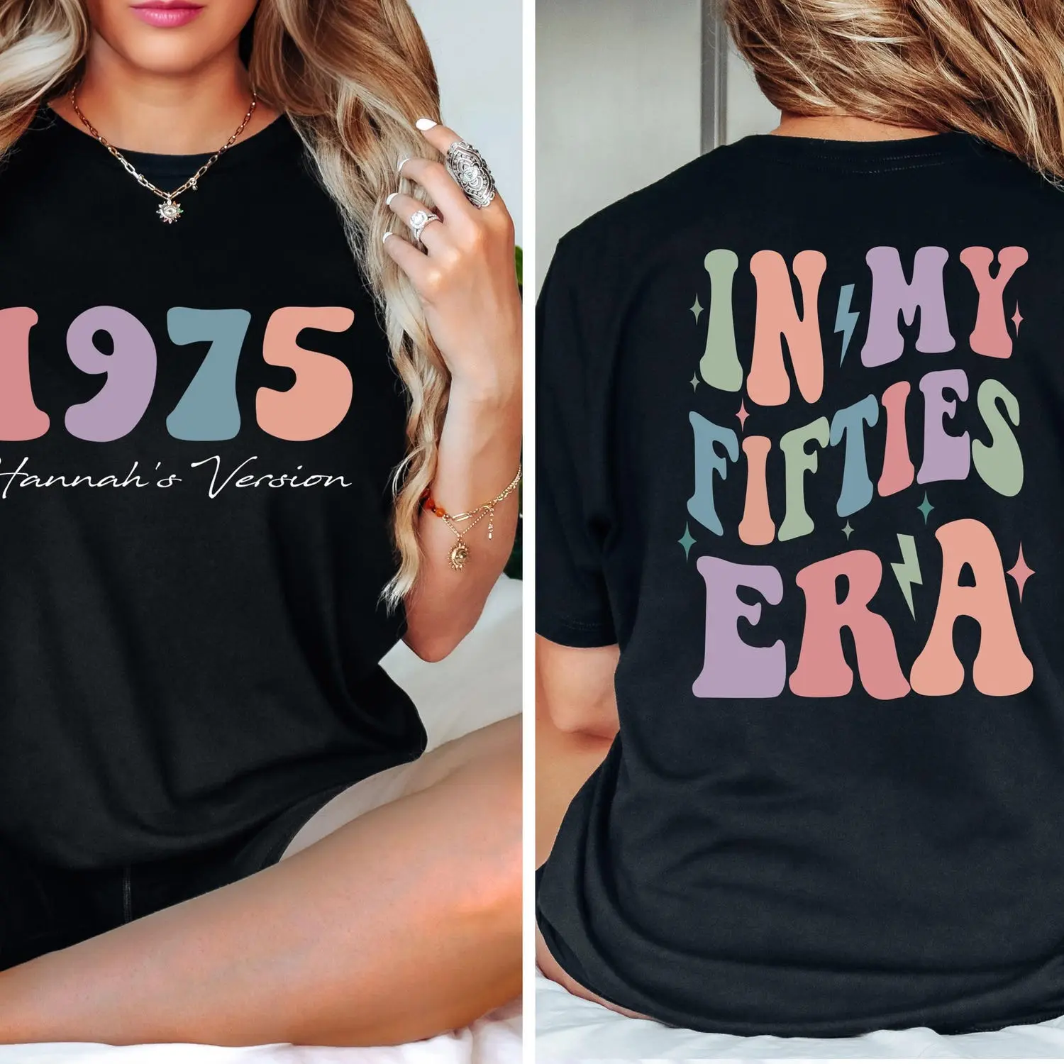 Custom In My Fifties Era Shirt, 50th Birthday Shirt, In My Fifties Era Tee, Personalized Birthday Shirt, 50th Birthday Gift, Funny Birth Tee 8M