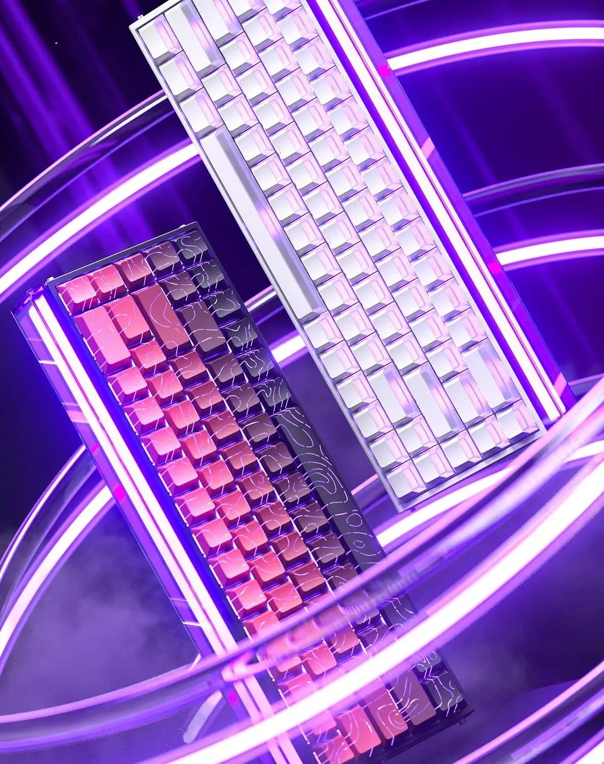 AULA HERO 68HE 60% Gaming Keyboard Wired Hall Effect Magnetic Switch with Adjustable Actuation Rapid Trigger Mode 8K Hz Polling Rate 0.125ms Latency Side Printed PBT Keycaps RGB Backlit