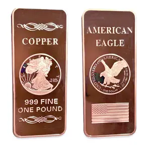 American Eagle 1 lb 999 Fine Solid Pure Copper Liberty Charm - Costume Jewelry Pendant for Professors, Scientists, Students, Patriots - Anniversary Gift Idea