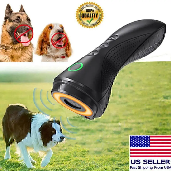 Dog Training Aid - 3-Mode Rechargeable Ultrasonic No Bark Device, Anti-Fight Pet Accessory, Obedience Tool, Father's Day Gift