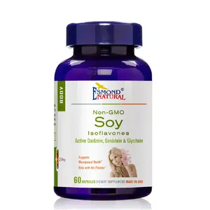 Soy Isoflavones Non-GMO Supports Menopausal Health & Hot Flashes USA FDA GMP NPAC-250mg 60 Capsules