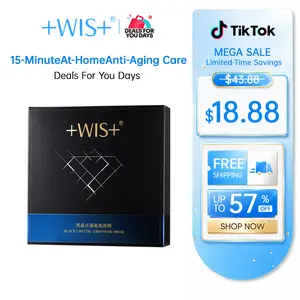 [WIS] K-Beauty Microcurrent Black Crystal Radiance Face Mask, 10 Sheets – Lifts and Firms Skin, Smooths Fine Lines, Fights Signs of Aging, and Boosts Skin Radiance in 15 Minutes#DealsForYouDays