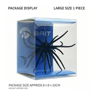 2 Pack 8.7g Sea Urchin Soft Fishing Lure, Multi Whisker Tentacle TPE Swim Bait Box Pack Artificial Worm Lure for Trout Panfish Freshwater Micro Fishing Tackle