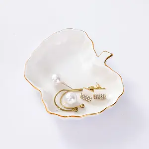 Ceramic Apple-Shaped Decorative Storage Dish, Beautiful Jewelry Tray for Home, Multi-Purpose Heat Resistant Bowl and Plate for Small Items, Jewelry Organizer