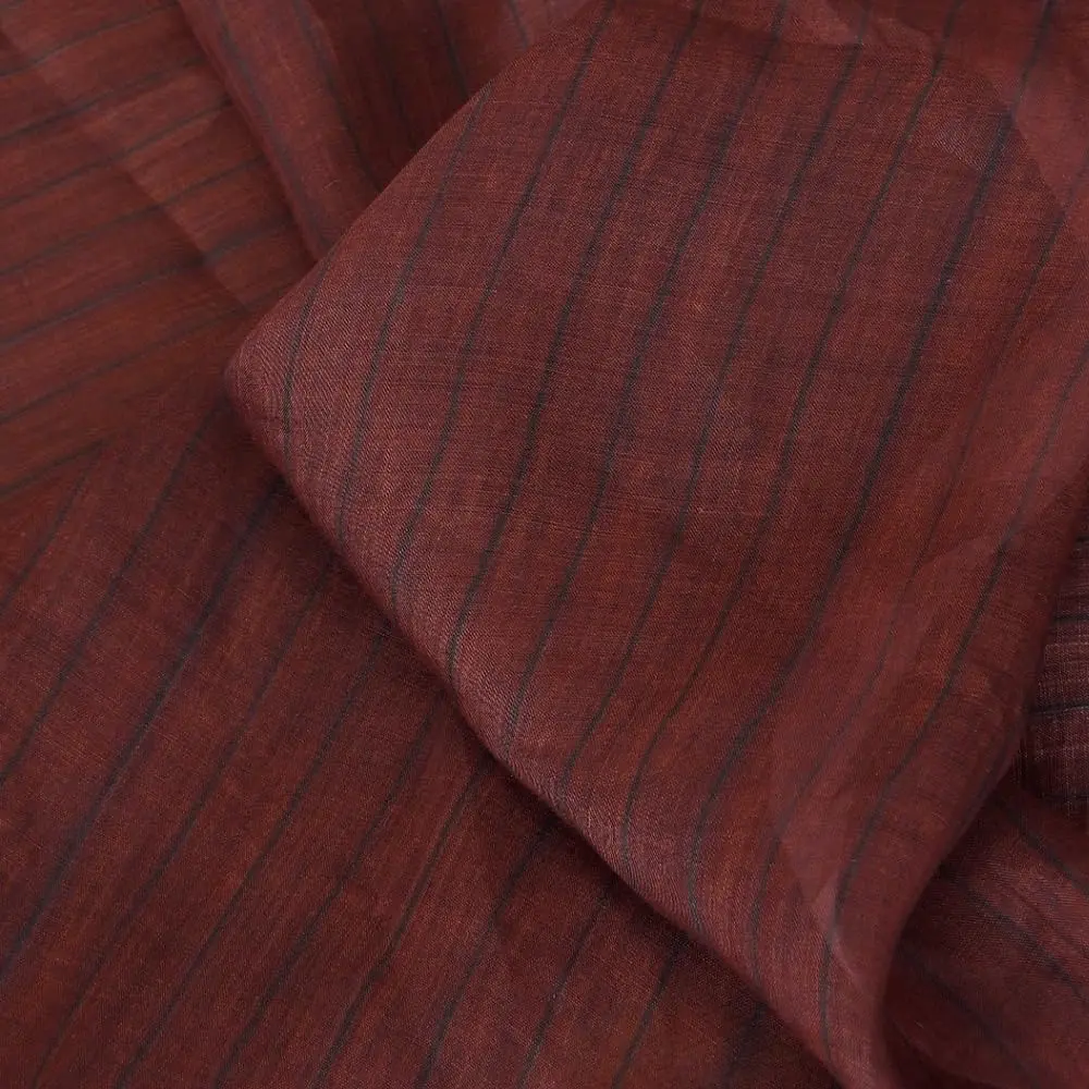 Color-Weaved Fabric Sold Per Meter, Lightweight Semi-Sheer Durable Chiffon Ribbon, Ideal for Dresses & Handicrafts