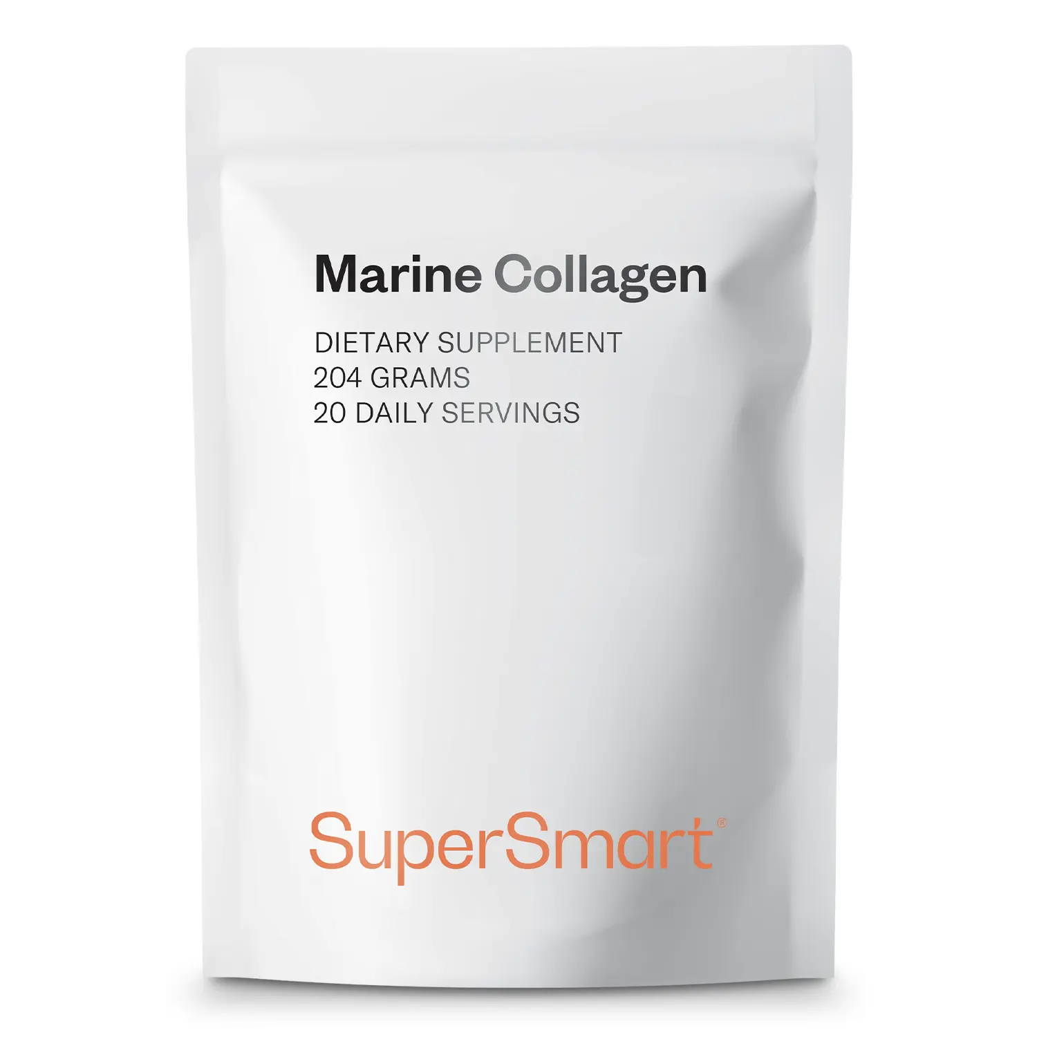 SuperSmart Marine Collagen Powder (Patented & High Absoprtion) - Naticol Marine Collagen Peptides Powder - Hydrolyzed Collagen Type 1 Supplement | 204 G