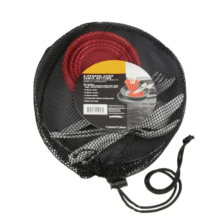 11 Piece Silicone Camping Mess Kit for Outdoor Cooking