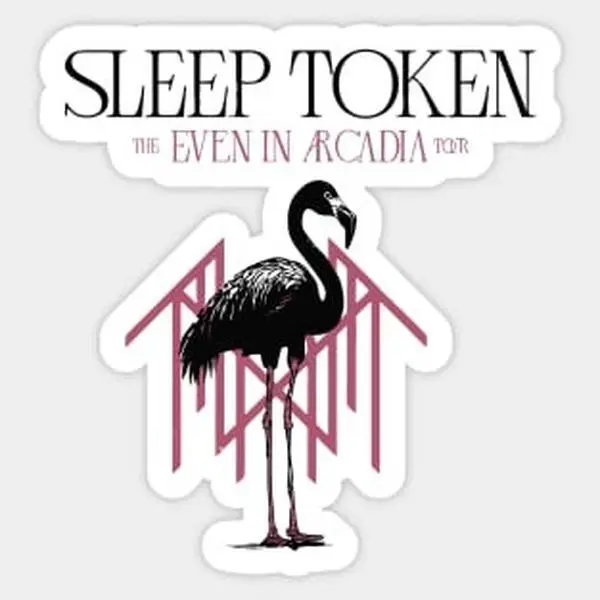 Trending Sleep Token sticker 2025, Size 2x2, 3x3, 4x4, 5x5, 6x6inch gift for fan, funny sticker for car, Laptop, book 150425model#8