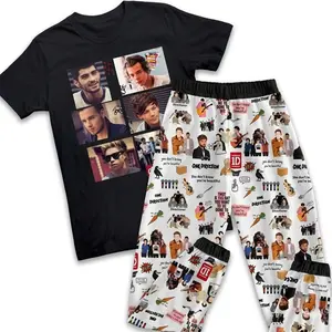 One Direction Pajamas Set Breathable Check