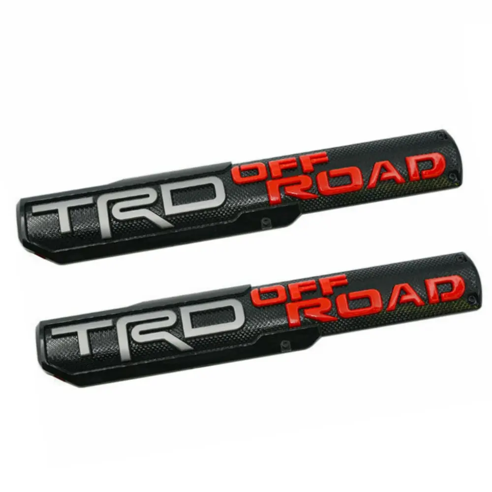 Upgrade Your Car: 2pcs TD OFF ROAD Emblem Nameplate Badge Fit for Tacoma Tundra 4 Runner Side Fender Door - Stylish Accessories and Perfect Gift for Truck Drivers