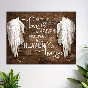 Artistic 2D Flat Angel Wings Canvas Print, 1pc Multi-Size Creative Wall Art Poster, Home Decor for Bedrooms, Living Rooms, Offices