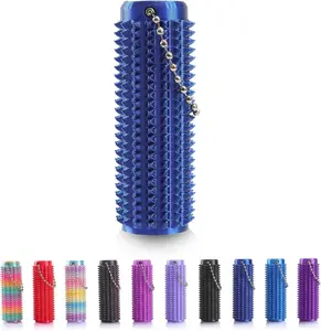 Everyday Comfort | Spiky Grippie Stim Keychain -Anxiety Relief & Stress Reduction, Portable Mini Roller Massager with Textured Spikes, Safe for Skin