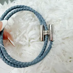 Pre-owned HERMÈS Hand-braided Swift calfskin Bag Accessories Details of Reversible Leather Belt