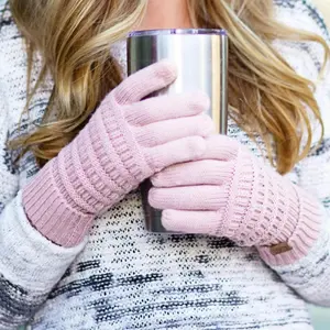 C.C® Touchscreen Gloves - Cable Knit Winter Gloves with Smartphone Fingertips